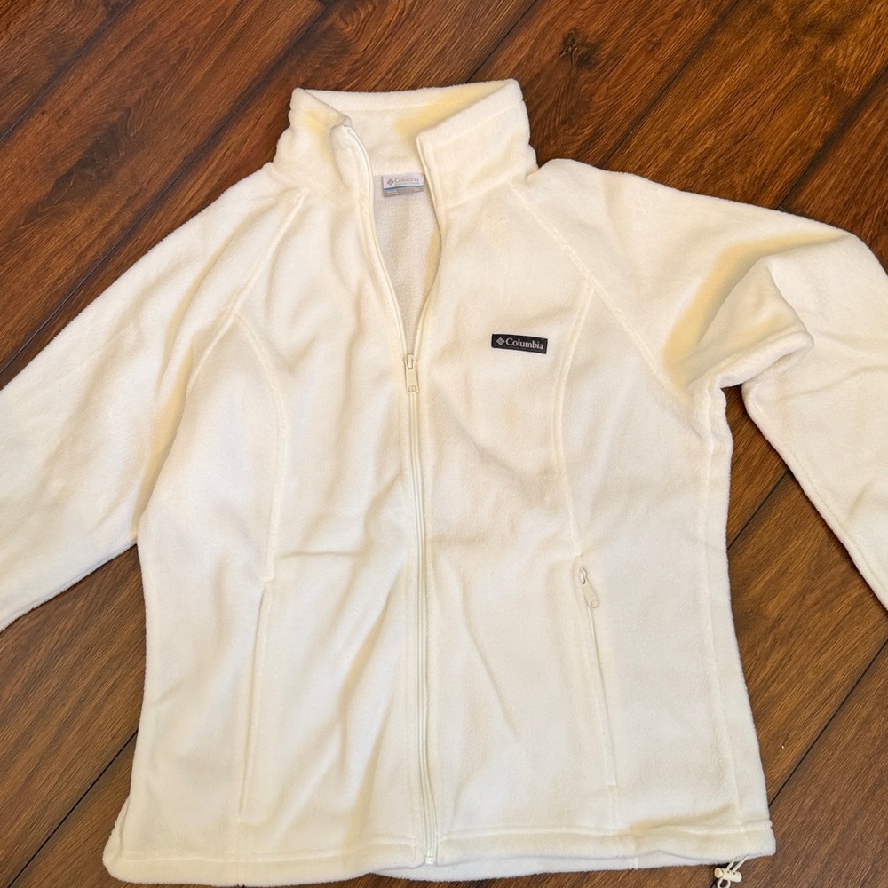 Columbia Cream Full-Zip Fleece Jacket